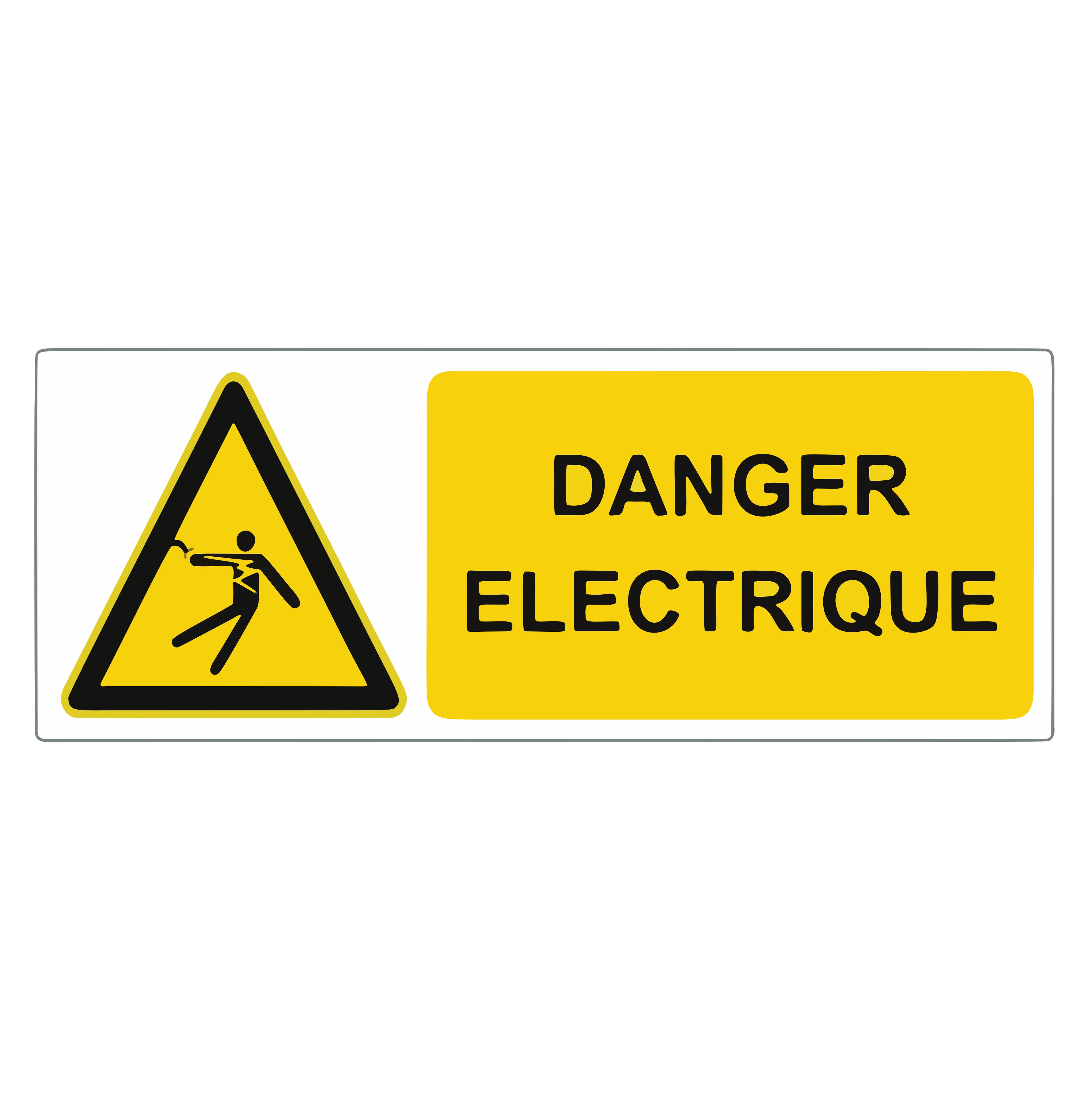 Panneau pvc Danger Électrique | Signalétique de Sécurité Haute Tension