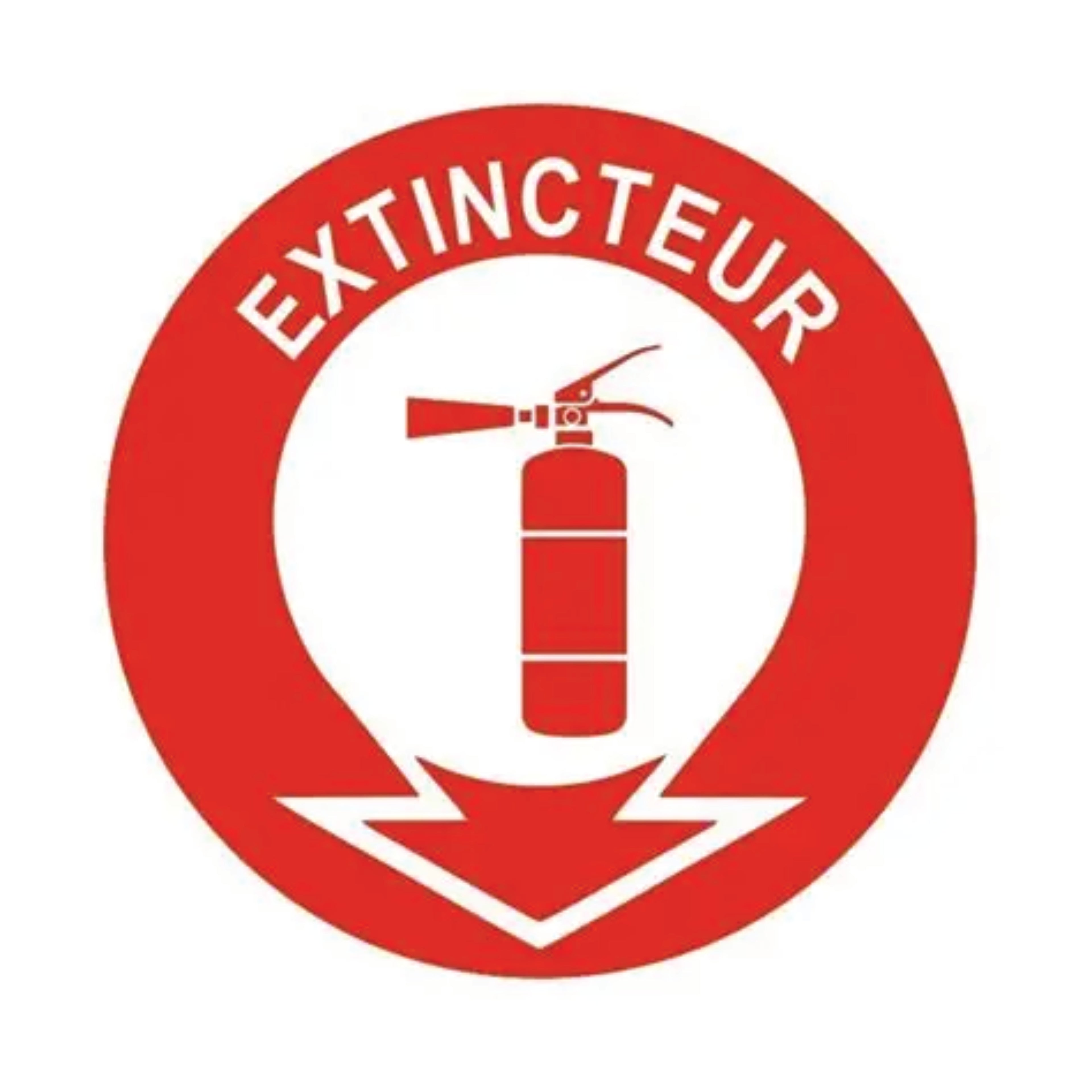 Sticker Extincteur Rouge | Signalétique Incendie Haute Visibilité