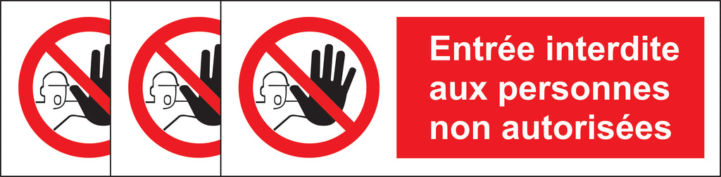 Sticker Entrée Interdite aux Personnes Non Autorisées – Signalétique Zone Sécurisée | Pro