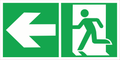 Sticker Issue de Secours Flèche Gauche 30×15 cm – Évacuation | Conforme NF EN ISO 7010