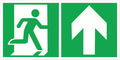 Sticker Issue de Secours Flèche Haut 30×15 cm – Évacuation | Conforme NF EN ISO 7010