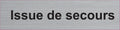 Plaque Issue de secours gravée – PVC bicouche aspect aluminium brossé 20 x 5 cm