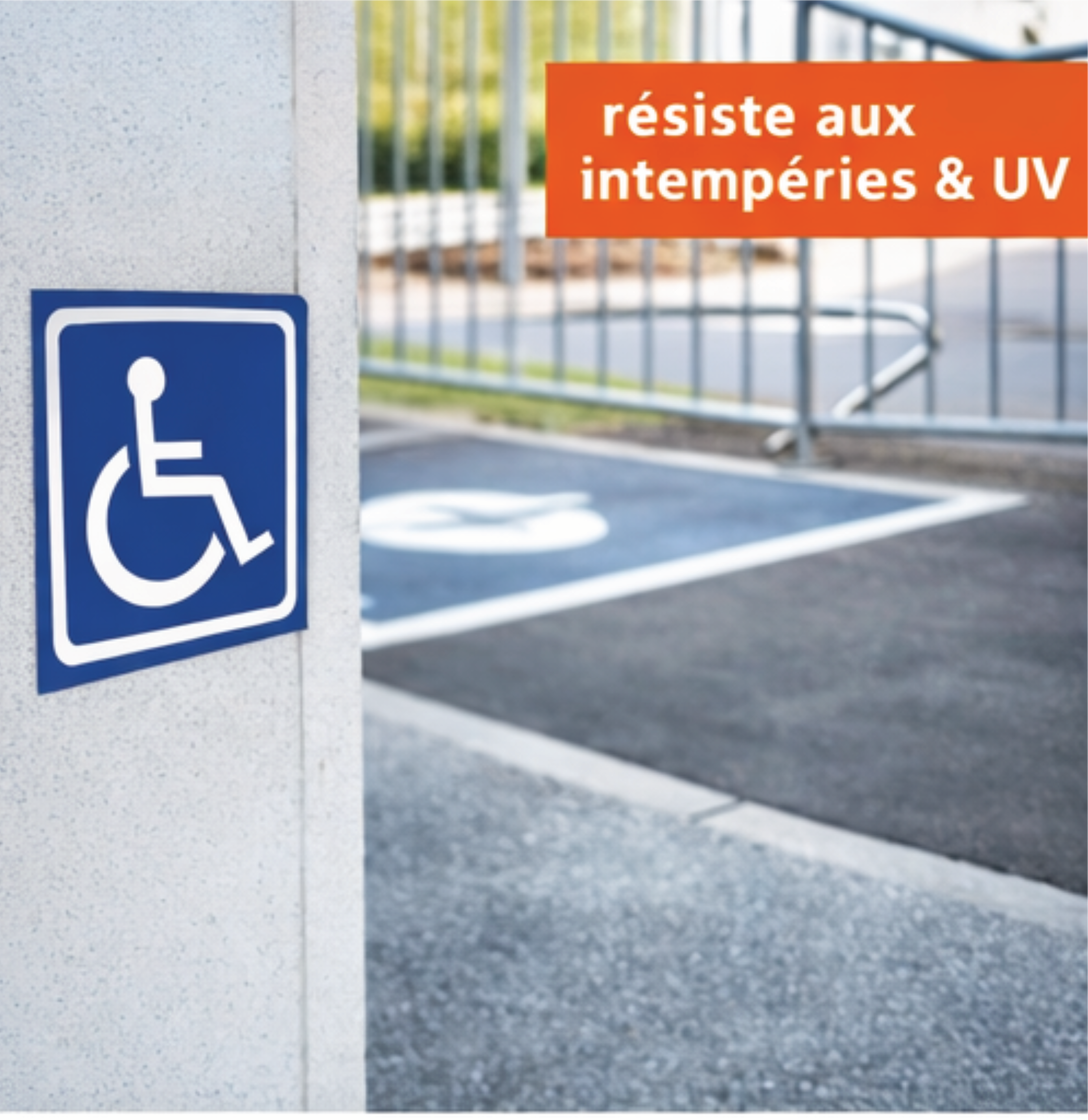 Panneau magnetique pmr Handicapé 15 x 15 cm – Signalisation Accessibilité