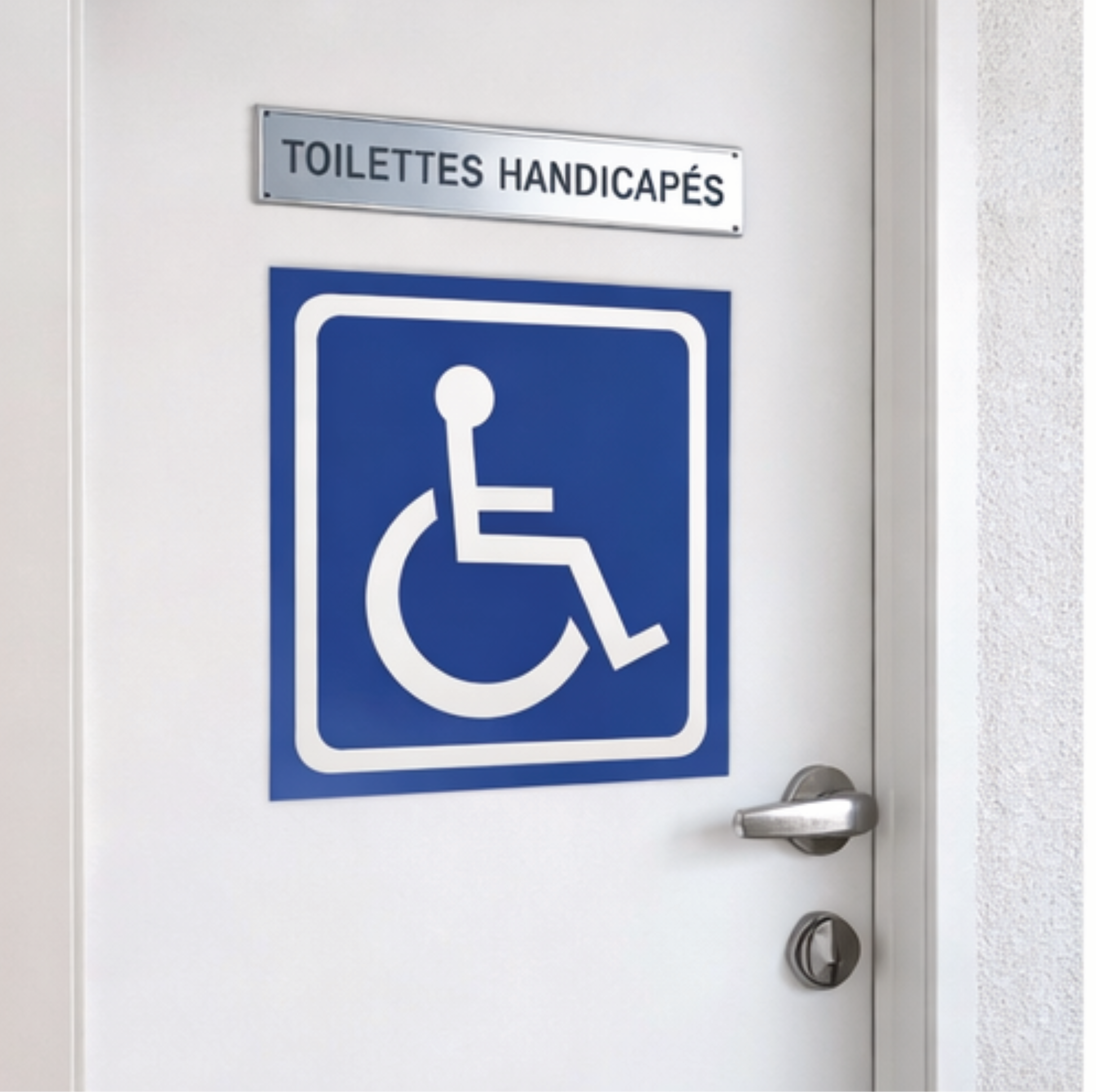 Panneau magnetique pmr Handicapé 15 x 15 cm – Signalisation Accessibilité
