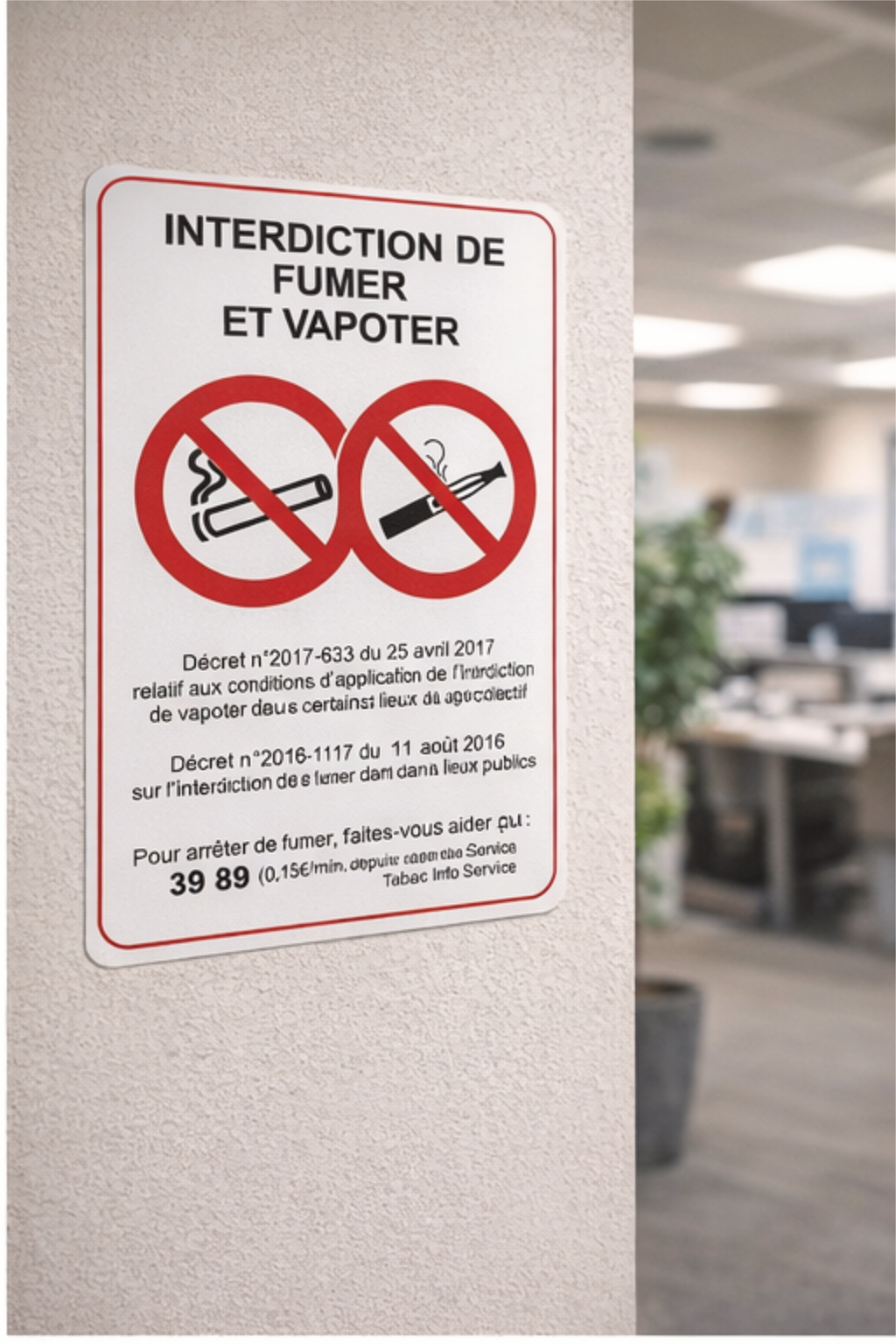 Sicker Affiche Interdiction de Fumer et Vapoter A4 | Signalétique Obligatoire