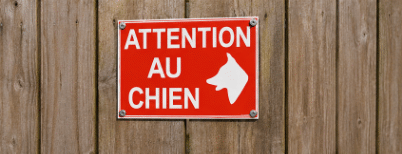 Panneau Attention au Chien 30 x 40 cm – Signalétique Sécurité PVC