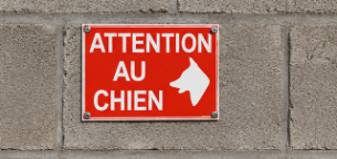 Panneau Attention au Chien 30 x 40 cm – Signalétique Sécurité PVC
