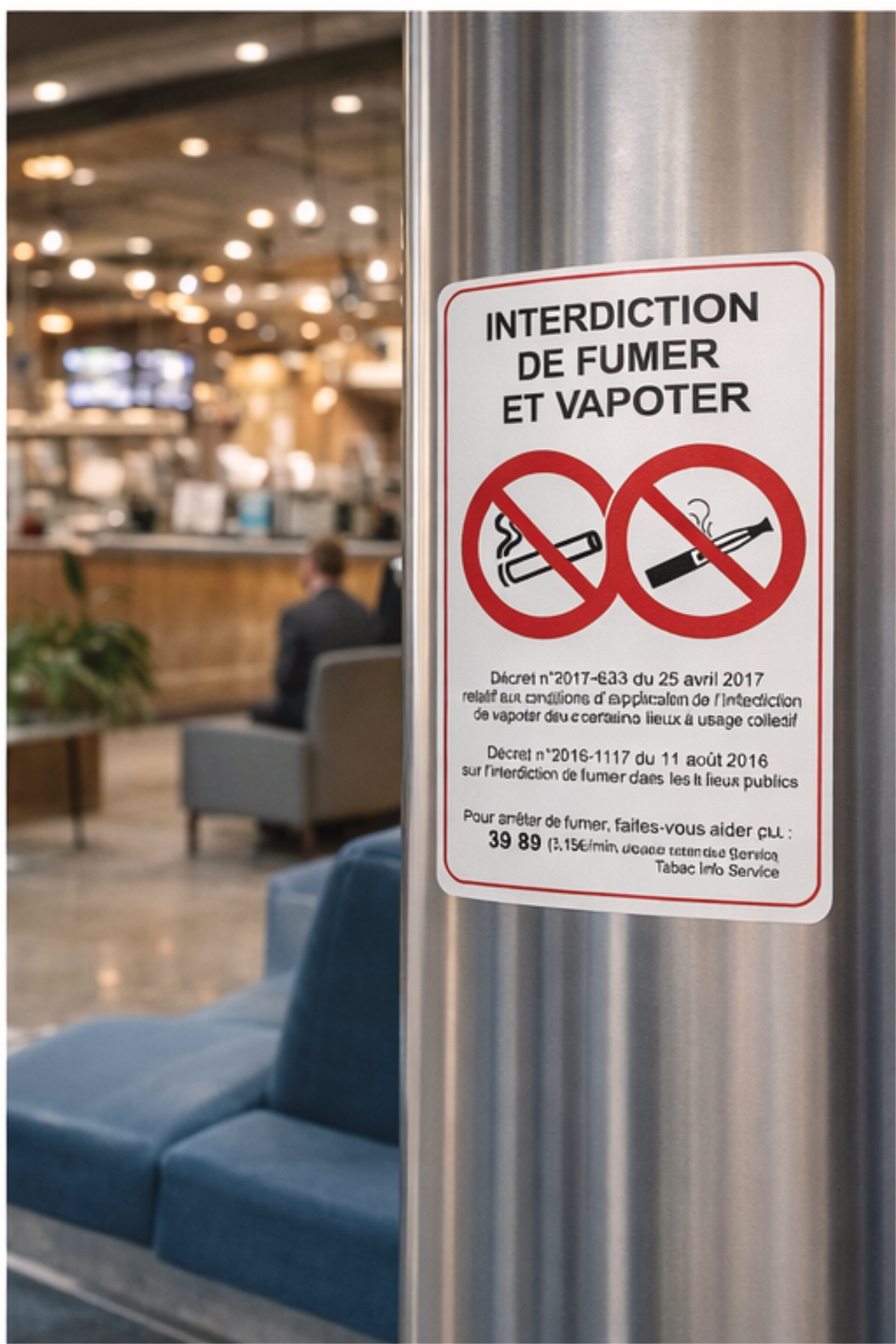 Sicker Affiche Interdiction de Fumer et Vapoter A4 | Signalétique Obligatoire