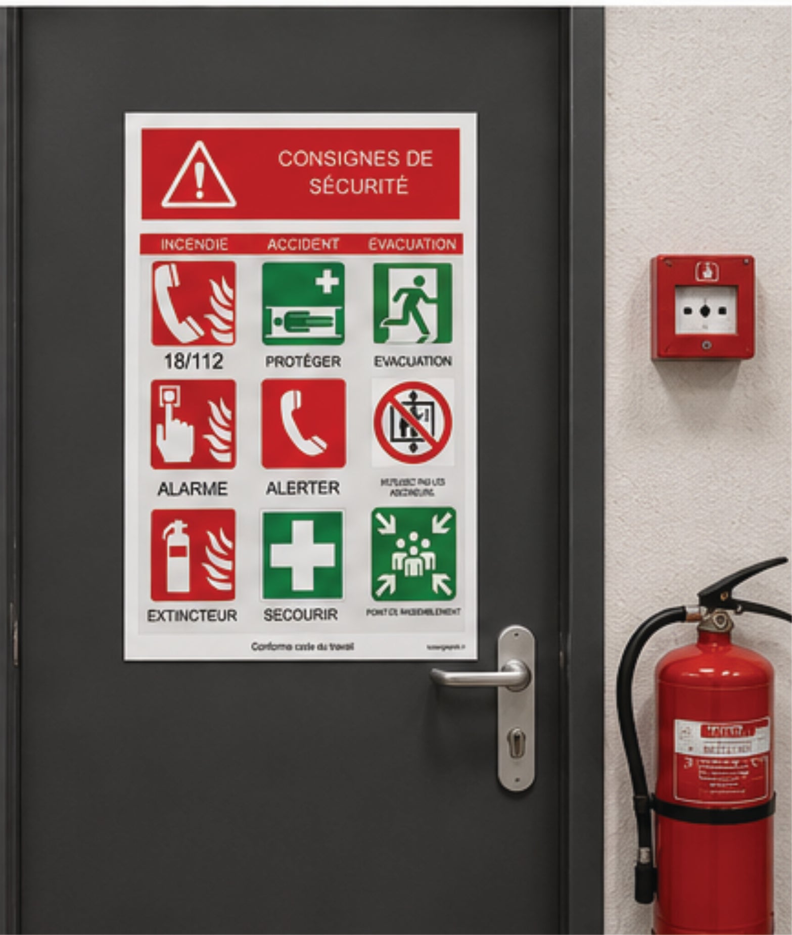 Consignes de Sécurité A3 – Affichage Sécurité Incendie et Évacuation Conforme