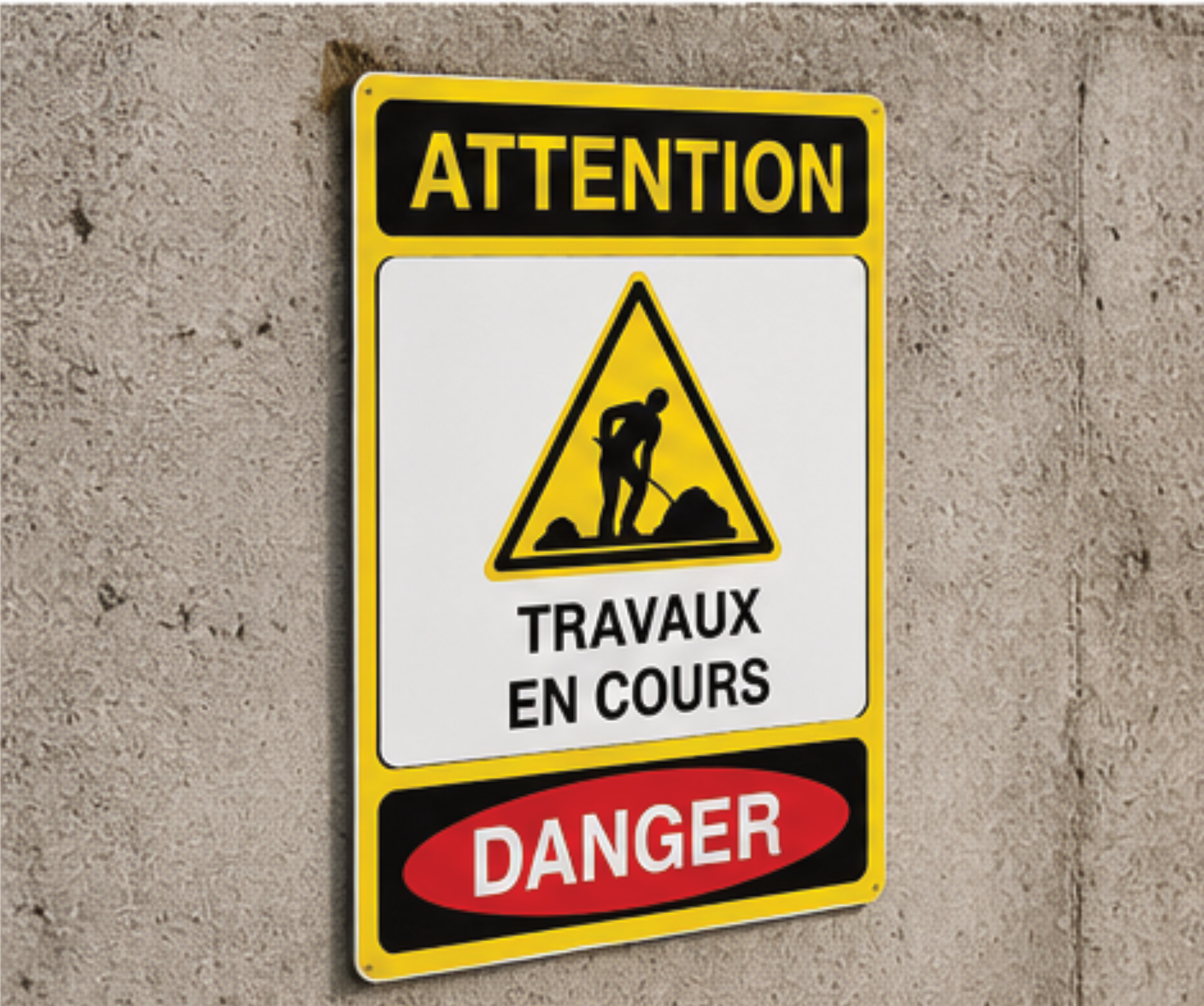 Kit Chantier BTP – 5 Panneaux de Sécurité Professionnels | Sticker | Signalisation Chantier Complète
