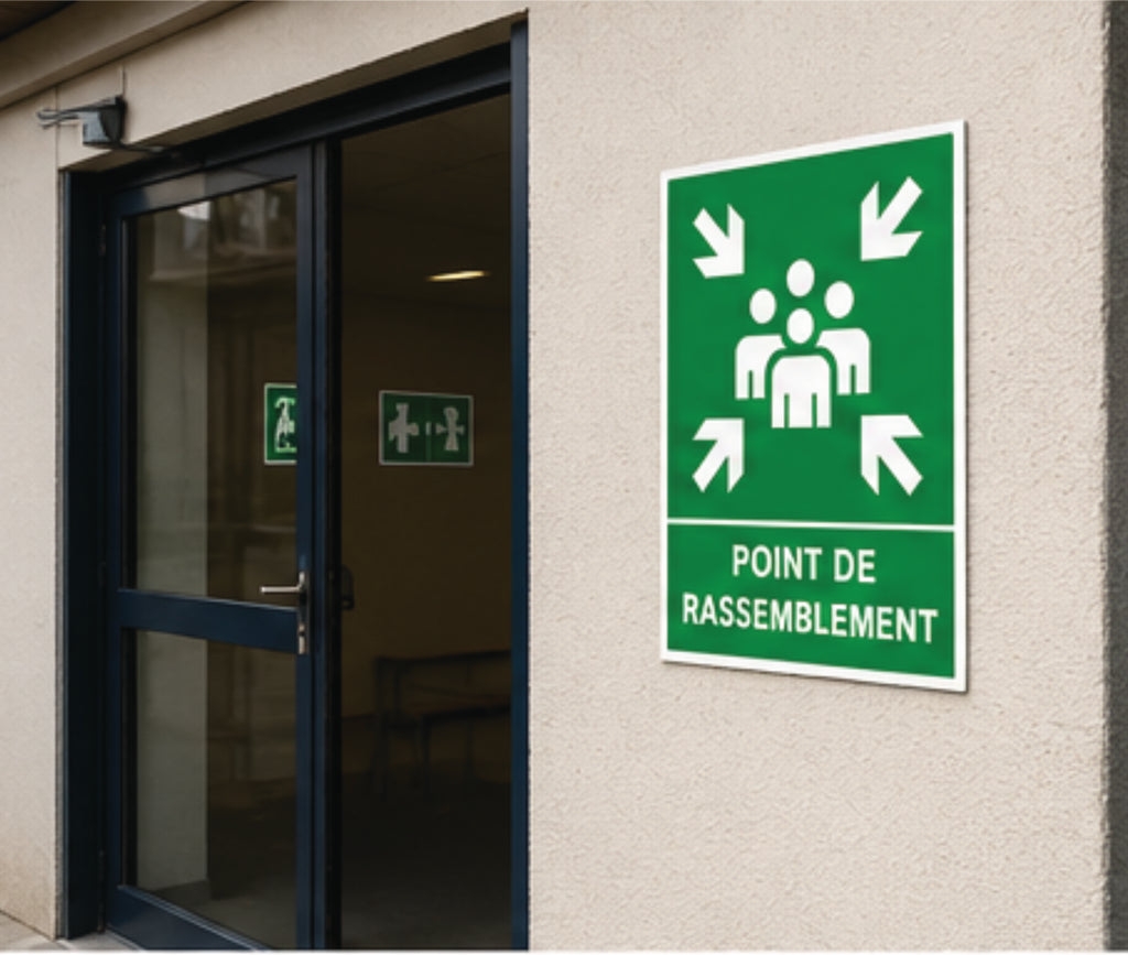 Panneau Point de Rassemblement  – Signalisation Évacuation Sécurité