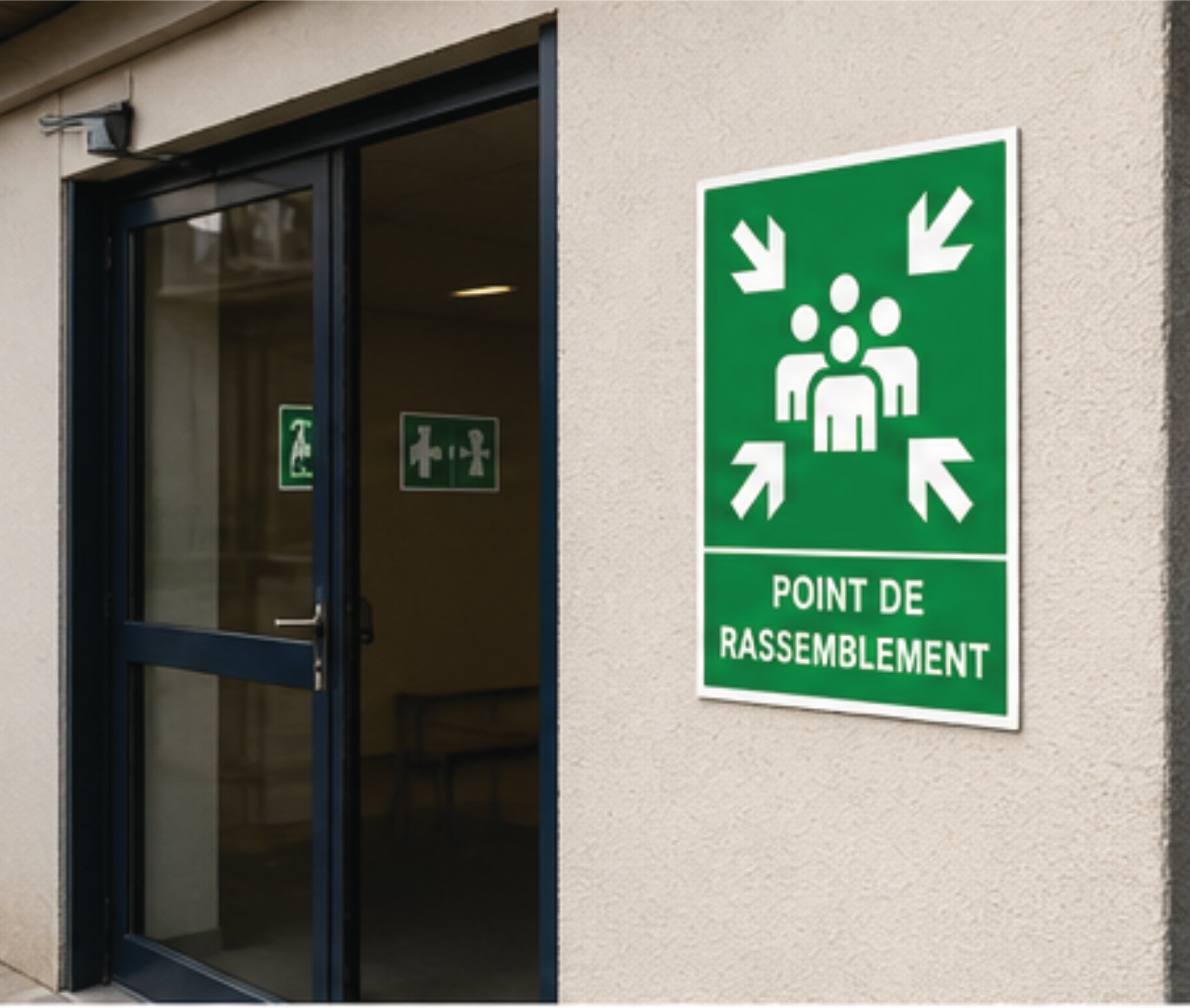 Panneau Point de Rassemblement  – Signalisation Évacuation Sécurité