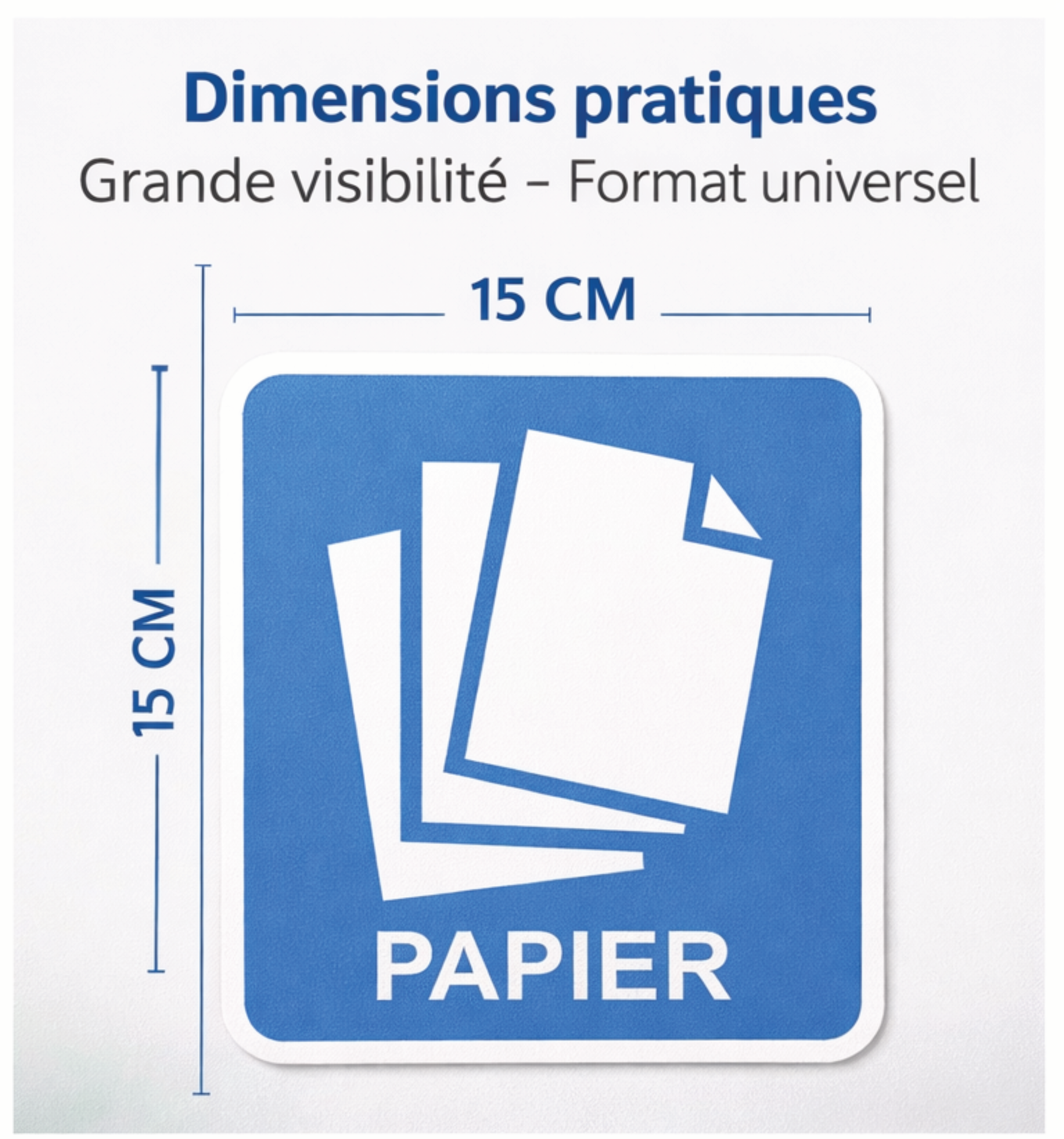 Pack 6 panneau pvc Tri Sélectif – Papier, Plastique, Verre, Métal, Biodéchets, Déchets