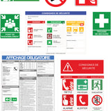 Kit Conformité Totale Entreprise – 8 Éléments Signalétique + Affichage Obligatoire Complet | Conforme Code du Travail & ISO 7010