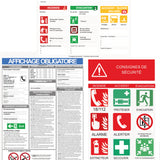 Pack 3 Affiches A3 Sécurité Entreprise – Consignes Personnalisables + Affichage Obligatoire + ISO 7010 | Sticker ou PVC 3mm