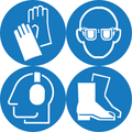 Pack Signalisation EPI Atelier Industrie – Lunettes Gants Protection Auditive | Sticker ou PVC