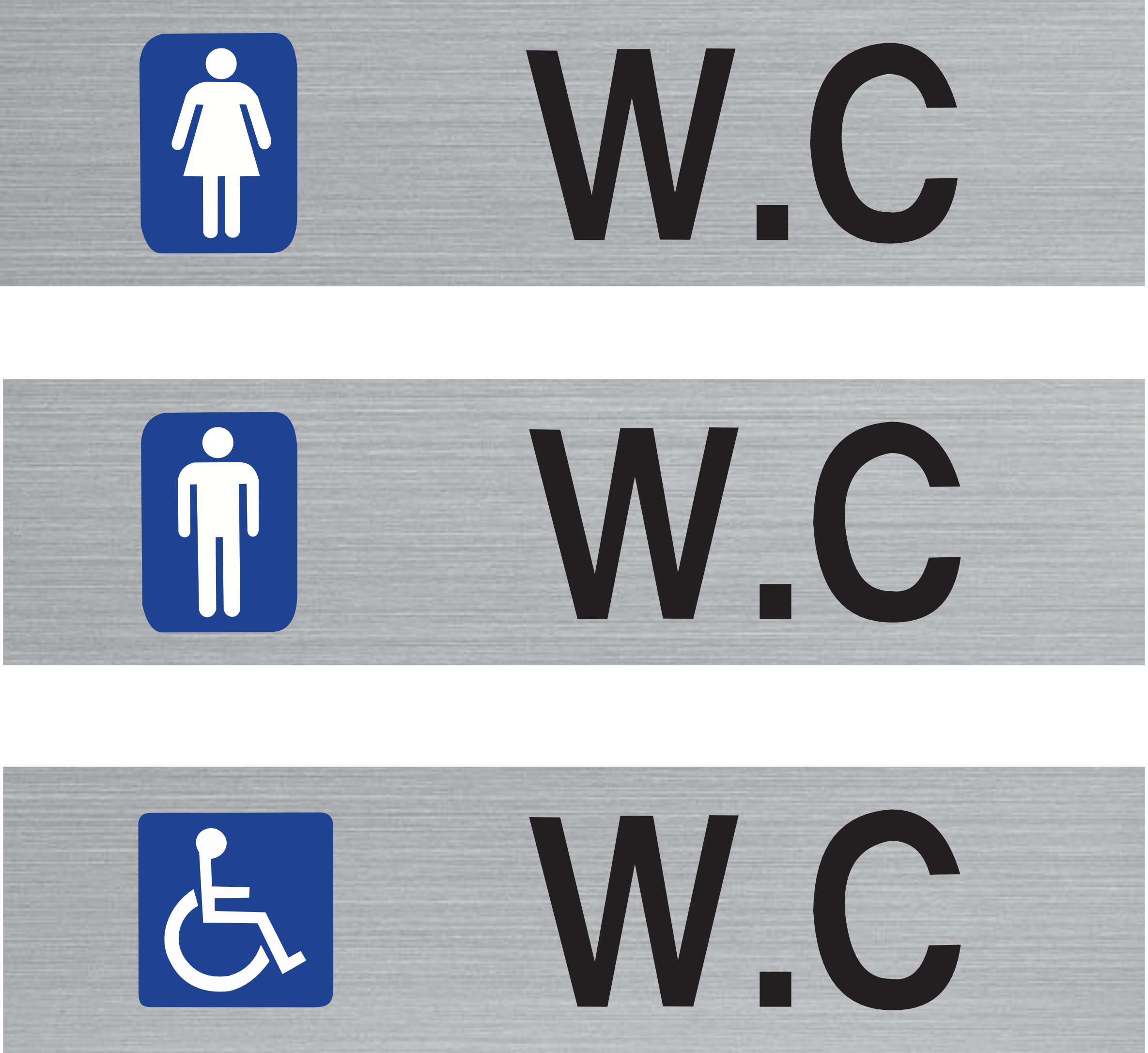 Pack WC Homme + Femme + PMR – Signalétique Sanitaires Complète | Conformité ERP