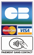 Panneau CB & Paiement Sans Contact – Visa Mastercard – Signalétique Commerce panneau PVC