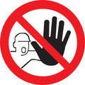 Sticker Pictogramme Accès Interdit Personnes Non Autorisées — Lot de 5 — Ø 10 cm — Vinyle Adhésif Pro