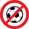 Sticker Pictogramme Jeux de Ballon Interdits — Lot de 5 — Ø 10 cm — Vinyle Adhésif Pro