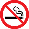Sticker Pictogramme Interdit de Fumer — Lot de 5 — Ø 10 cm — Vinyle Adhésif Pro