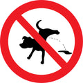 Sticker Pictogramme Interdit aux Chiens d'Uriner — Lot de 5 — Ø 10 cm — Vinyle Adhésif Pro