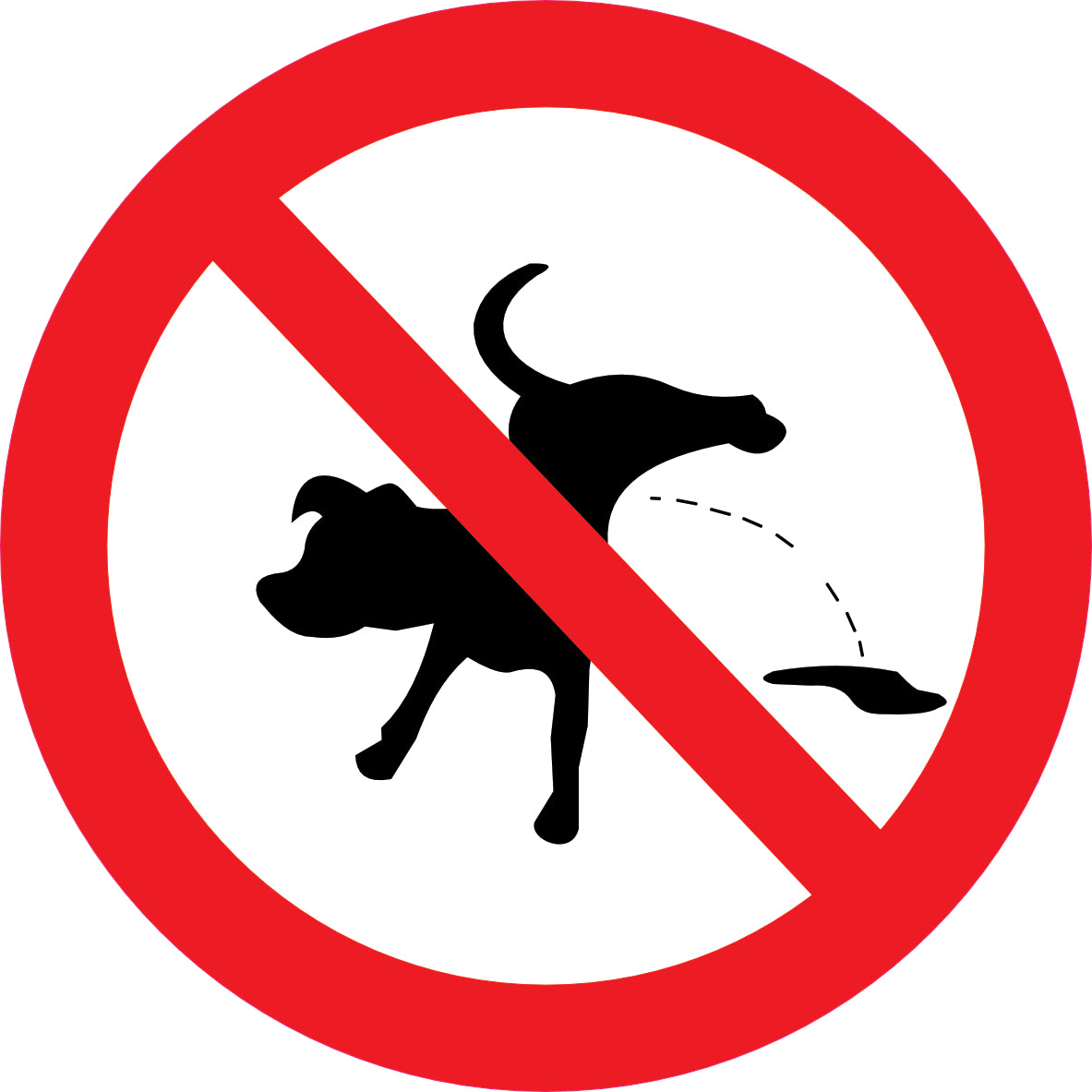 Sticker Pictogramme Interdit aux Chiens d'Uriner — Lot de 5 — Ø 10 cm — Vinyle Adhésif Pro
