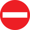 Sticker Pictogramme Sens Interdit — Lot de 5 — Ø 10 cm — Vinyle Adhésif Pro