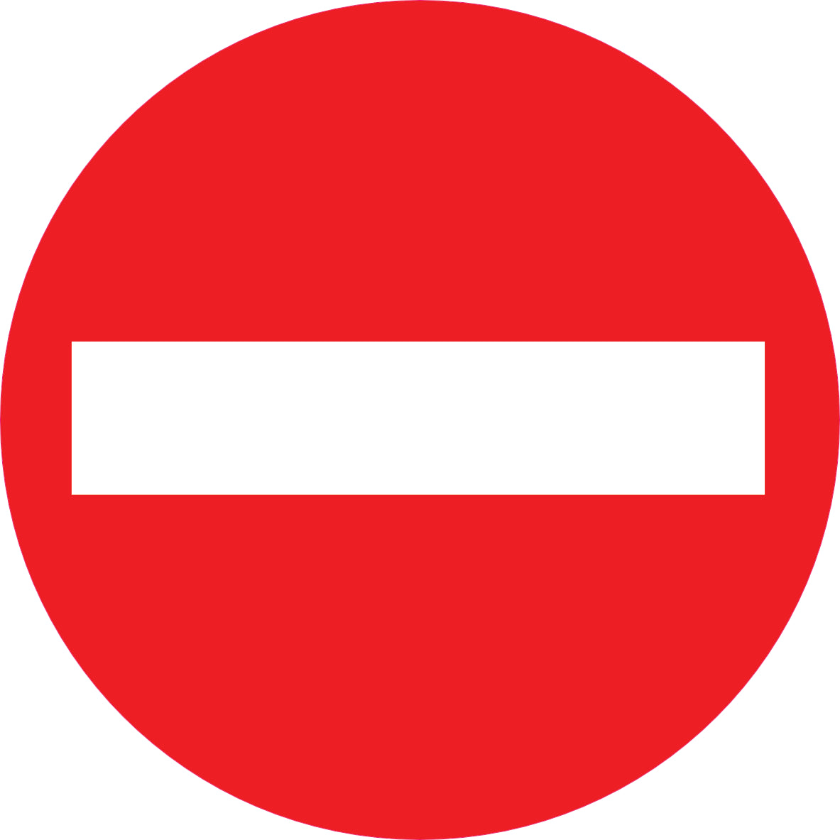 Sticker Pictogramme Sens Interdit — Lot de 5 — Ø 10 cm — Vinyle Adhésif Pro