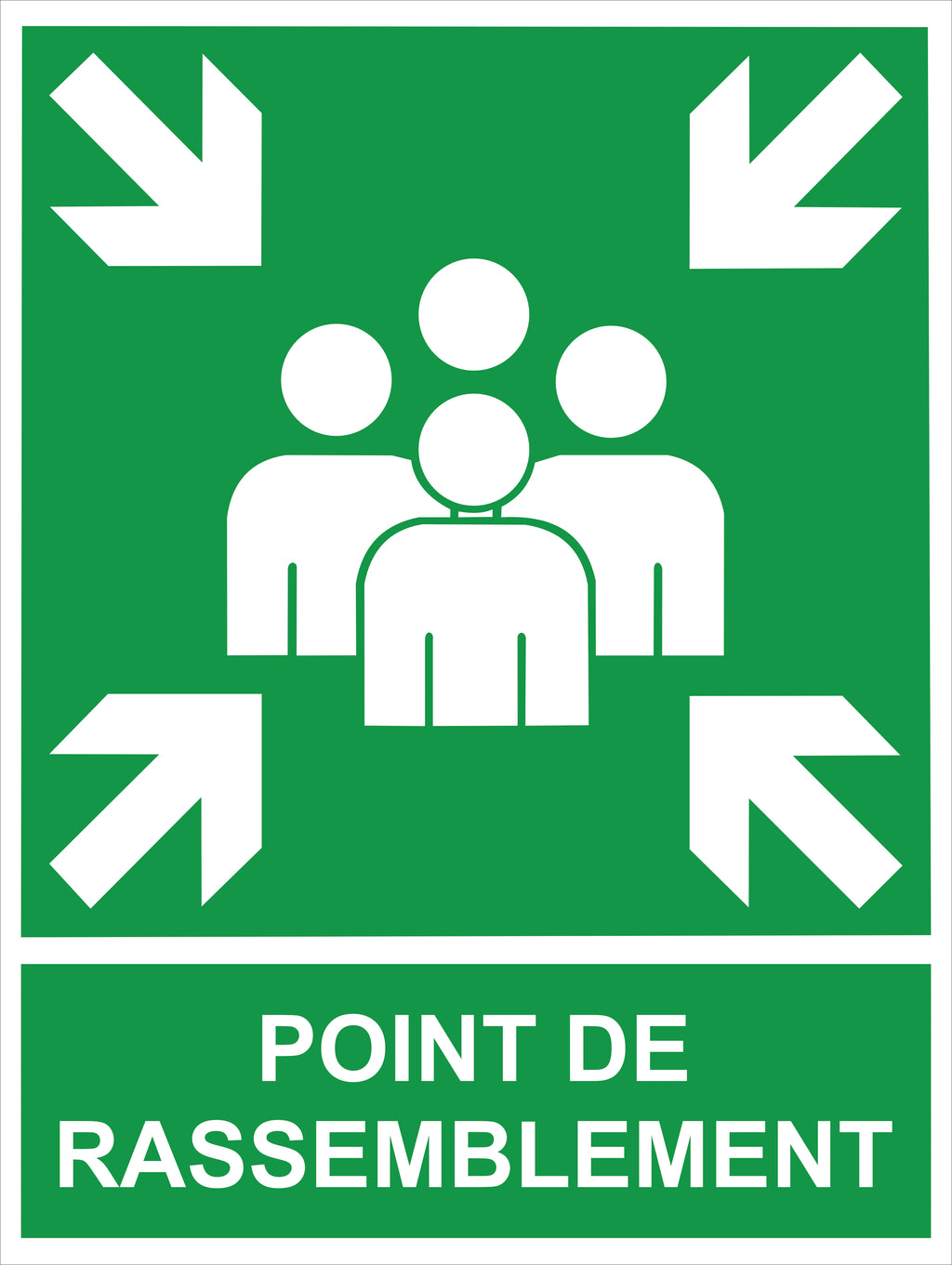Panneau Point de Rassemblement  – Signalisation Évacuation Sécurité