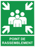 Panneau Point de Rassemblement  – Signalisation Évacuation Sécurité