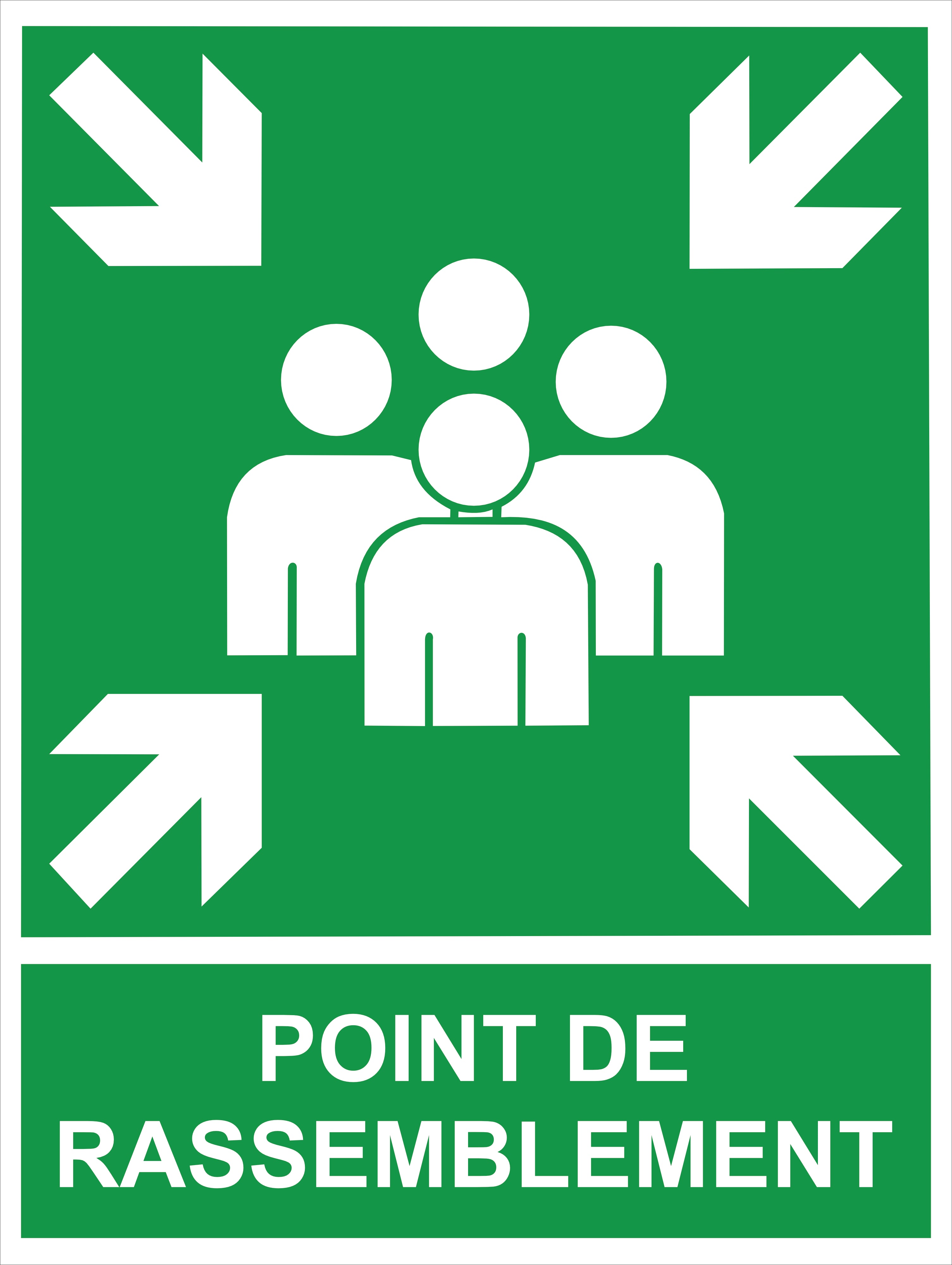 Panneau Point de Rassemblement  – Signalisation Évacuation Sécurité