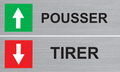 Plaque Pousser / Tirer 20 x 5 cm – Signalétique Porte plaque 1,3 mm