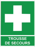 Panneau pvc 3 mm Trousse de Secours 20 x 15 cm – Signalisation Premiers Secours