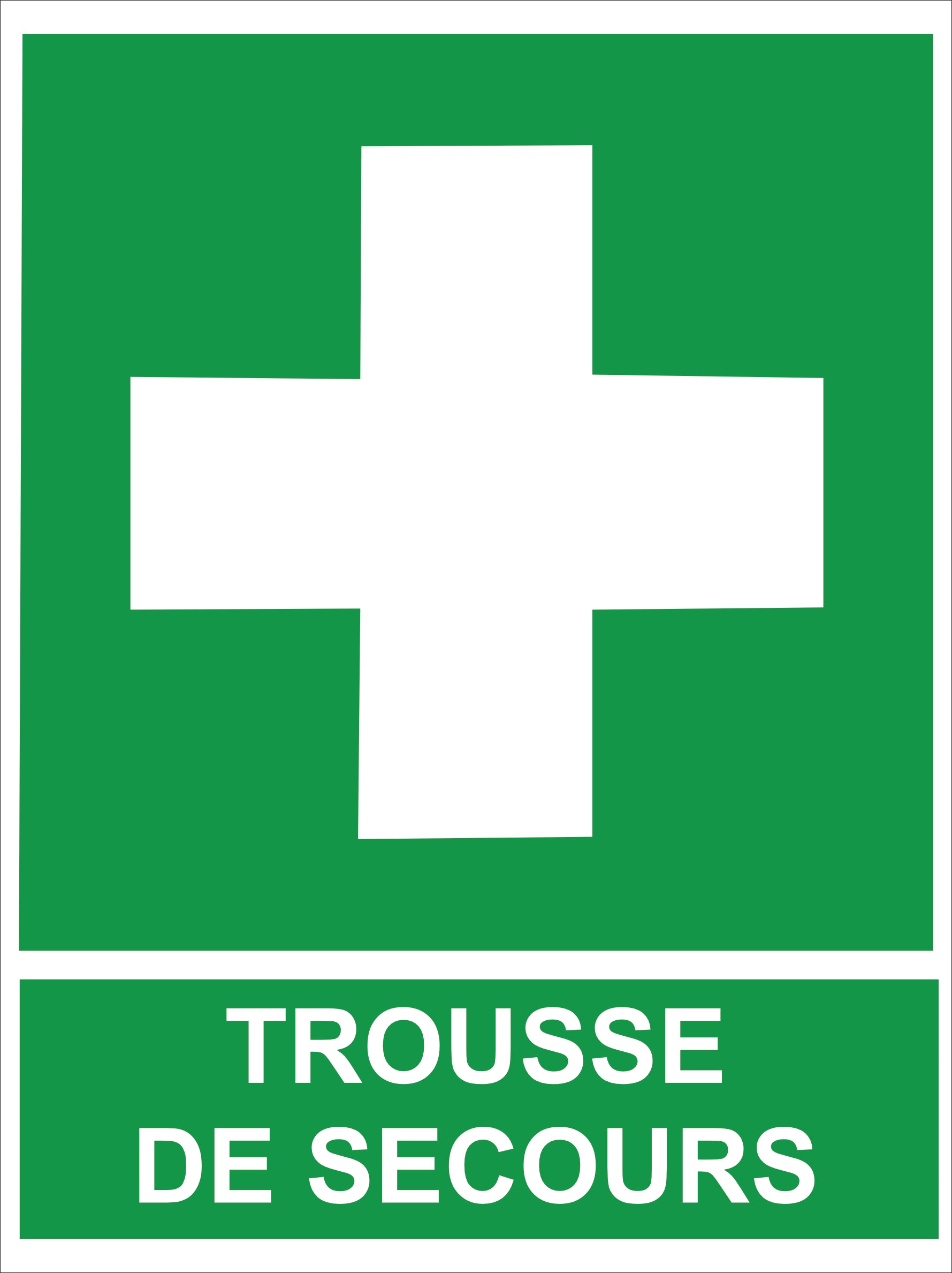 Panneau pvc 3 mm Trousse de Secours 20 x 15 cm – Signalisation Premiers Secours