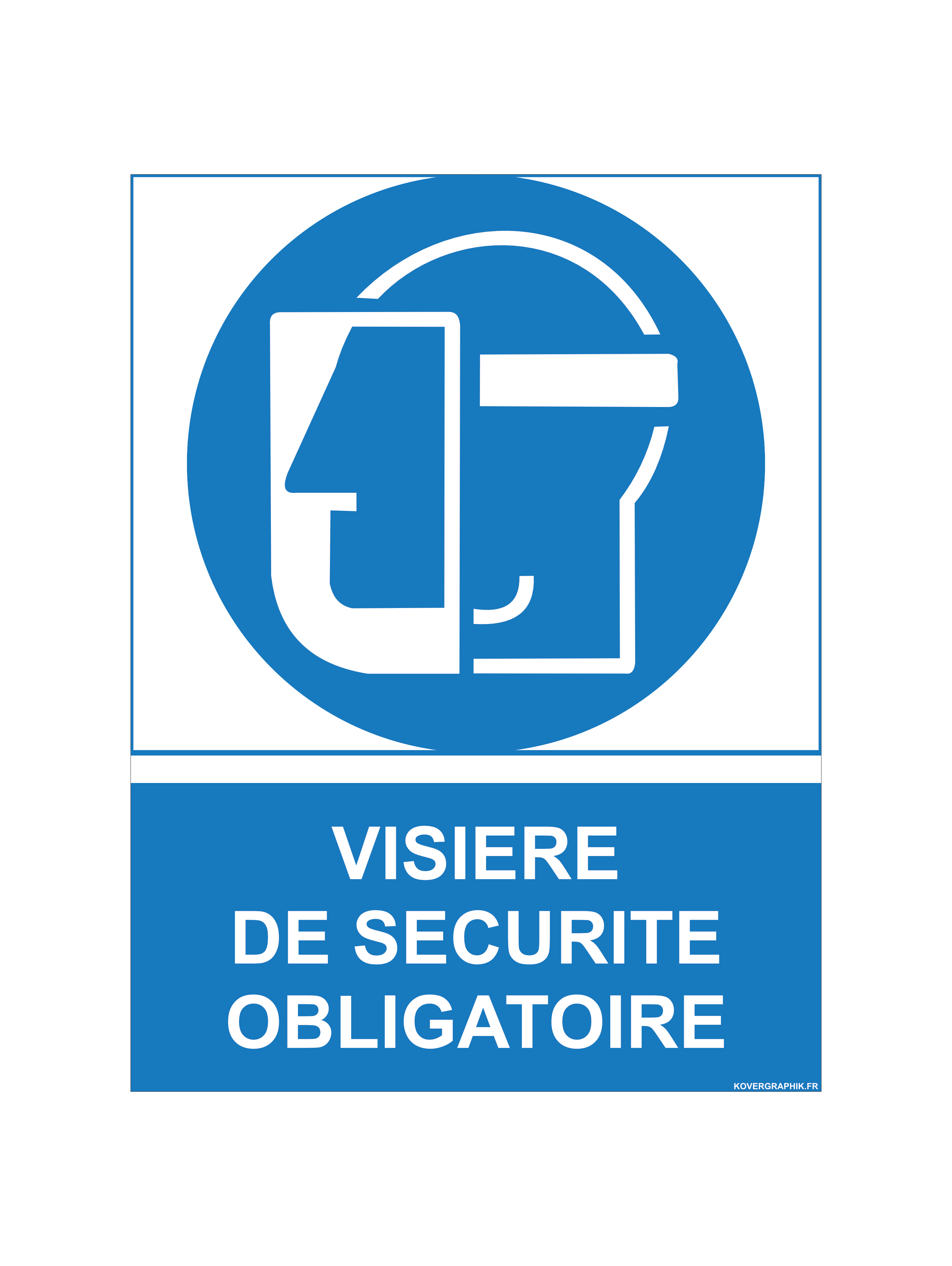 Sticker 15 x 20 cm Visière de Protection Obligatoire – Signalisation EPI Industrie et Laboratoire –