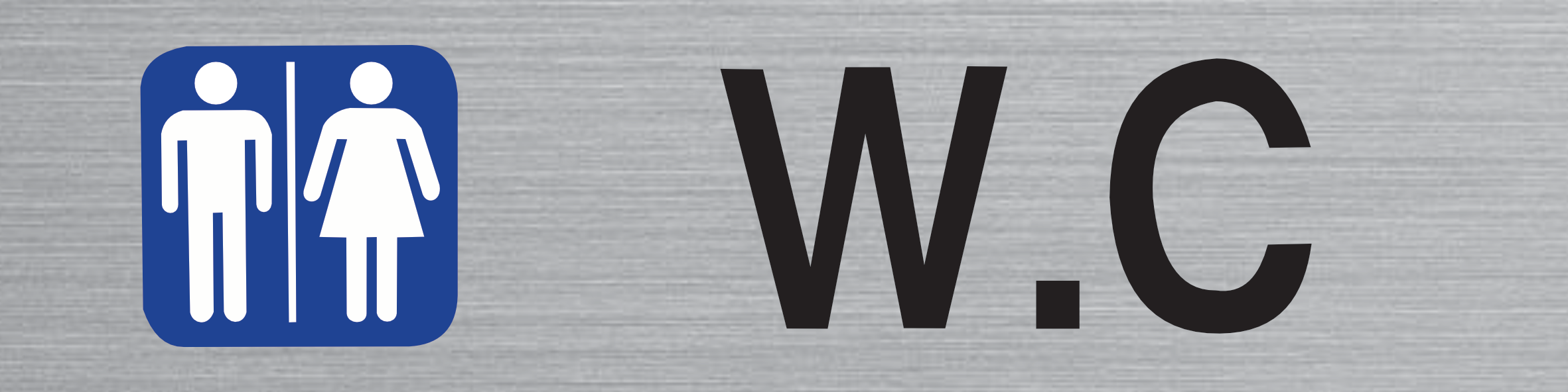 Sticker WC Mixte – Signalétique Toilettes Universelle | Entreprises & Commerces